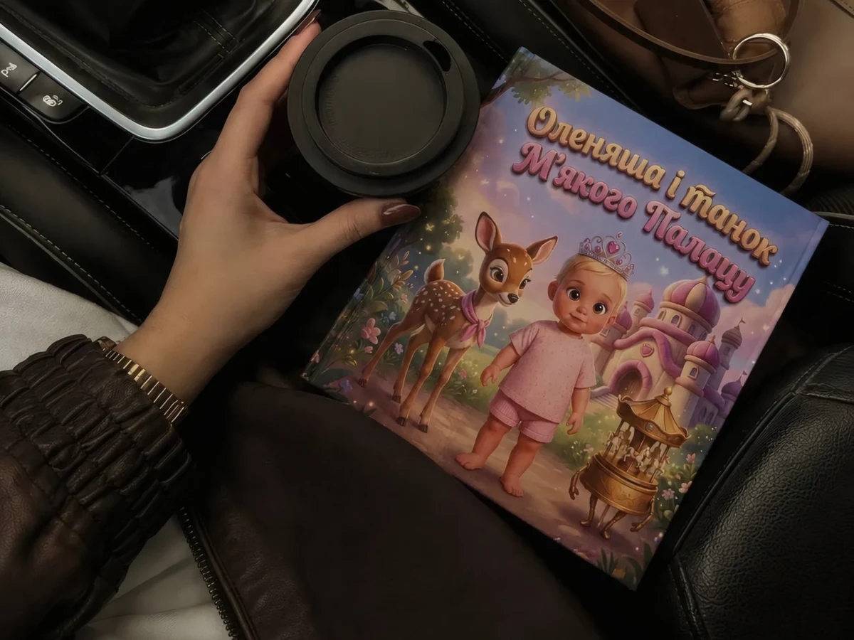 Друкована іменна книга у твердій обкладинці поруч зі склянкою кави
